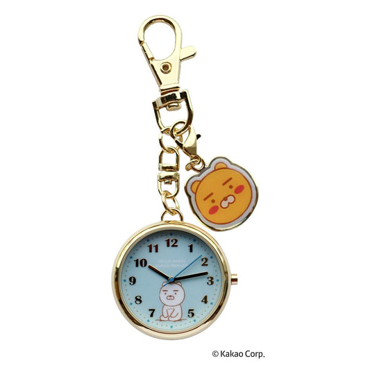 カカオフレンズ キーホルダー時計 チャーム付きKCウォッチJ BL KAKAO FRIENDS フィールドワーク バッグチャーム キャラクター グッズ メール便可
