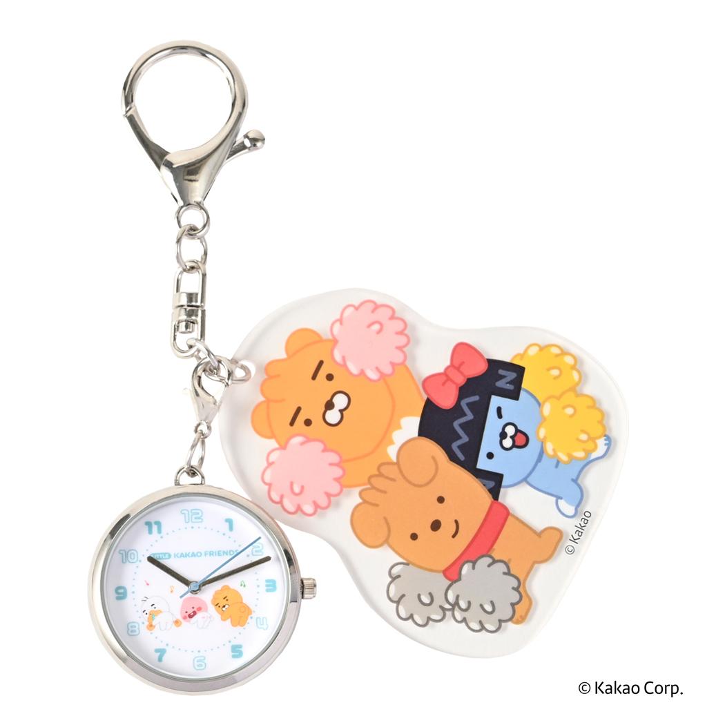 アクリルKCウォッチY キーホルダー時計 カカオフレンズ DANCE KAKAO FRIENDS フィールドワーク バッグチャーム メール便可
