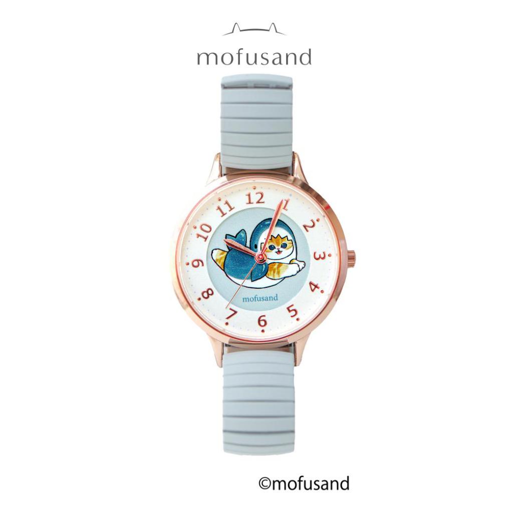 モフサンド 腕時計 ジャバラウォッチＧ BL ブルー サメにゃん mofusand フィールドワーク 女性 レディースウォッチ キャラクター グッズ シネマコレクション