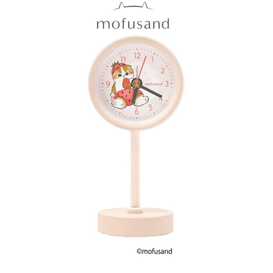 モフサンド 置き時計 スタンドクロック Y PI いちごにゃん mofusand フィールドワーク プレゼント アラーム付き ボタン電池 キャラクター グッズ シネマコレクション
