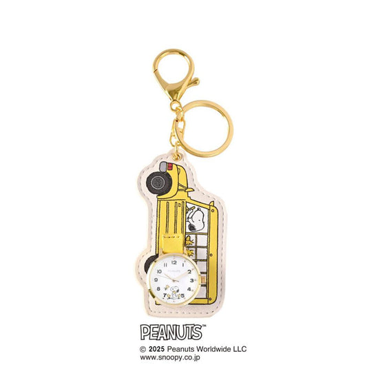 ダイカットチャームウォッチM キーホルダー時計 スヌーピー WH ホワイト ピーナッツ フィールドワーク バッグチャーム メール便可