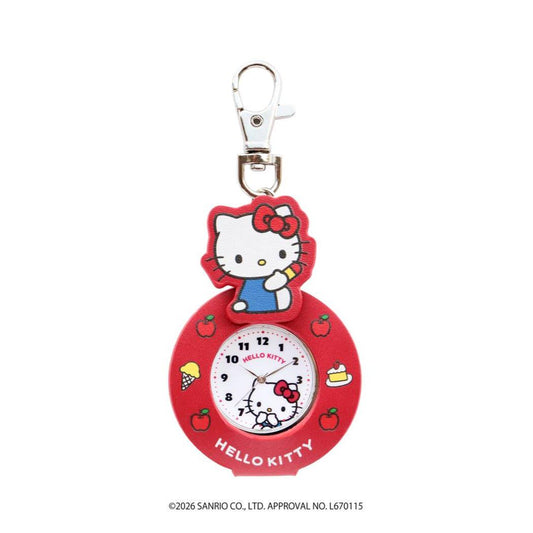 サンリオキャラクターズ 懐中時計 キャラクター レザー キーチェーンウォッチ G カラビナ付き ハローキティ Sanrio フィールドワーク