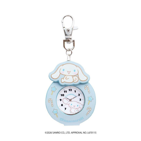 サンリオキャラクターズ 懐中時計 キャラクター レザー キーチェーンウォッチ G カラビナ付き シナモロール Sanrio フィールドワーク