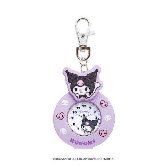 サンリオキャラクターズ 懐中時計 キャラクター レザー キーチェーンウォッチ G カラビナ付き クロミ Sanrio フィールドワーク