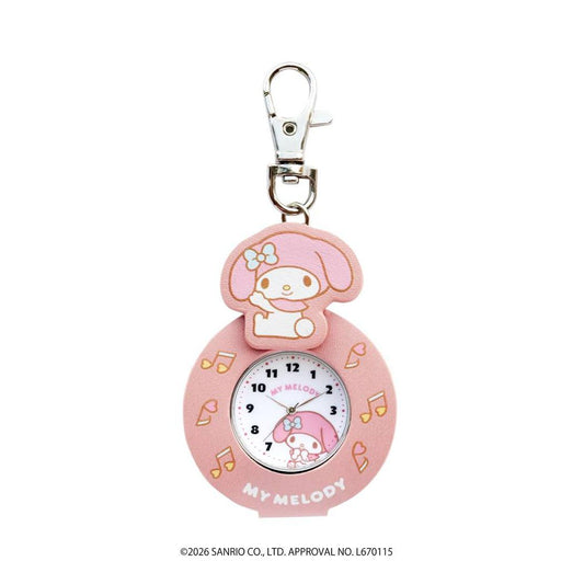 サンリオキャラクターズ 懐中時計 キャラクター レザー キーチェーンウォッチ G カラビナ付き マイメロディ Sanrio フィールドワーク