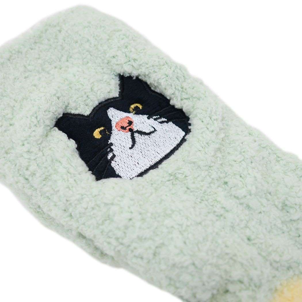 ルームソックス 靴下レディース フェイスガッチャン ミント ウォーマー雑貨 フレンズヒル 防寒用品 寒さ対策 メール便可