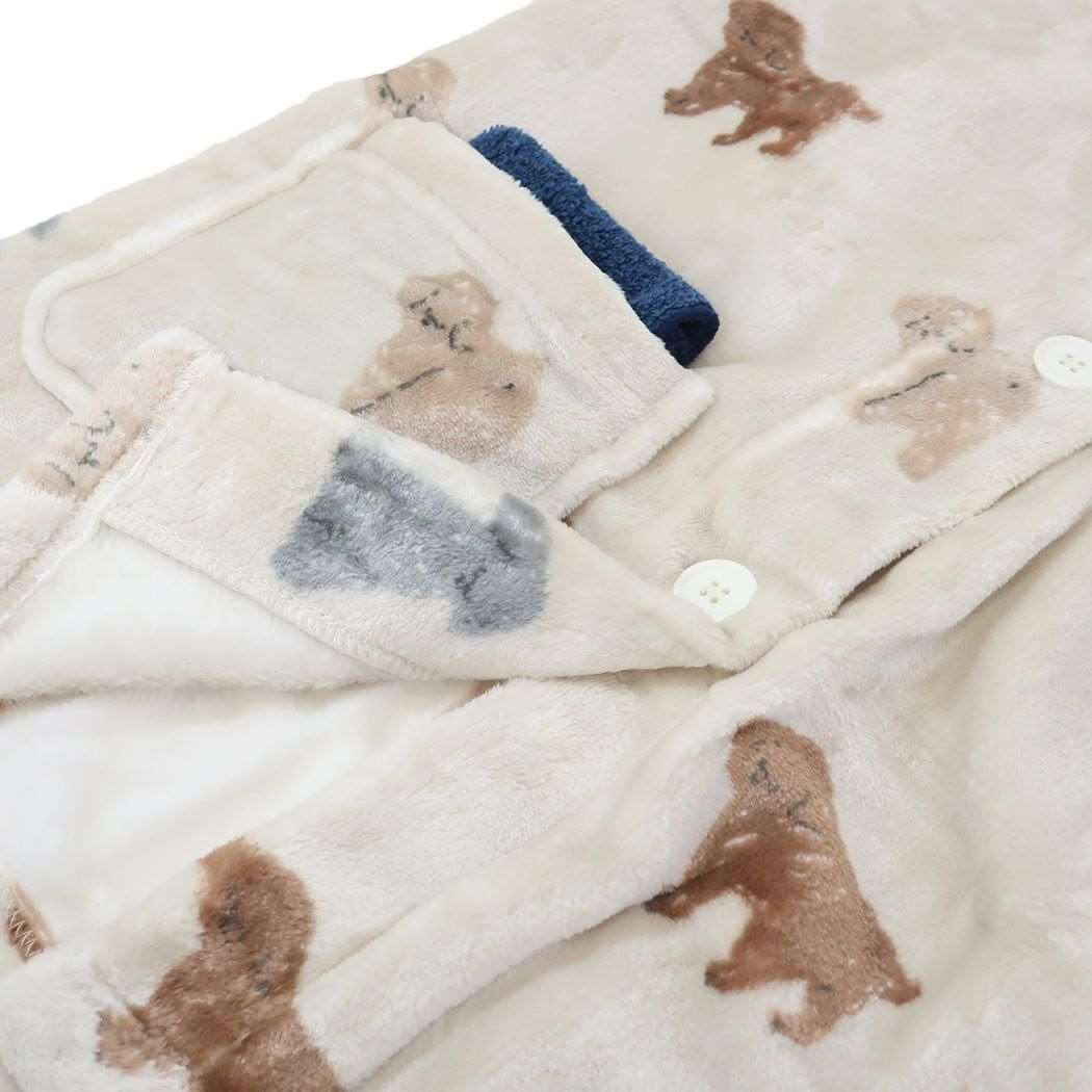 袖なしルームウェア 防寒具 ココ アイボリー フレンズヒル ウォーマー雑貨 着る毛布 ベスト