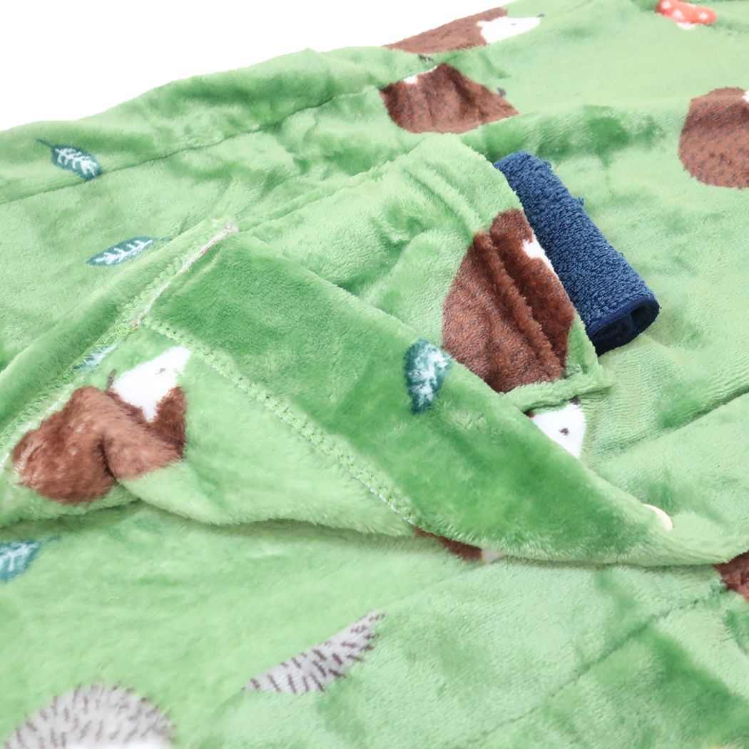 袖なしルームウェア 防寒具 オータムハリー グリーン フレンズヒル ウォーマー雑貨 着る毛布 ベスト