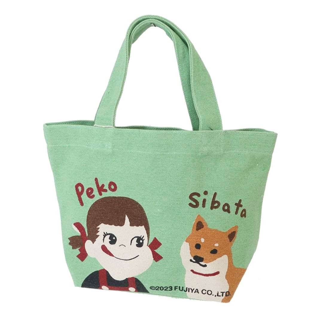 ミニトート ランチバッグ 不二家のペコちゃん ペコとしばた フレンズヒル お弁当かばん かわいい メール便可