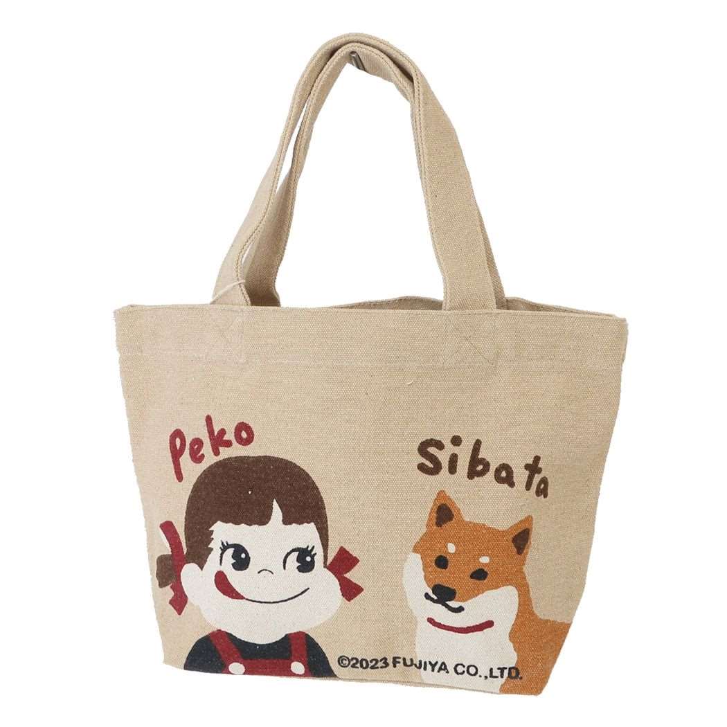 ミニトート ランチバッグ 不二家のペコちゃん ペコとしばた フレンズヒル お弁当かばん かわいい メール便可
