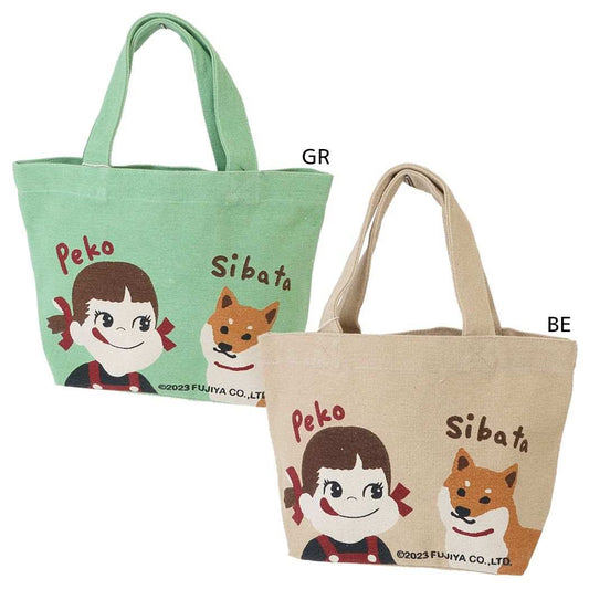 ミニトート ランチバッグ 不二家のペコちゃん ペコとしばた フレンズヒル お弁当かばん かわいい メール便可