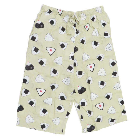夏用ひんやりクールステテコ ルームウェア オムスビ ベージュ フレンズヒル FRIENDSHILL 熱中症対策 ハーフパンツ ユニセックス 男女兼用