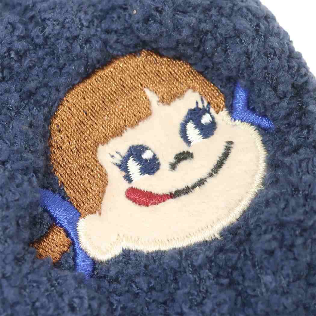 もこもこルームソックス 女性用防寒靴下 ペコちゃん ネイビー フレンズヒル ウォーマー雑貨 防寒対策