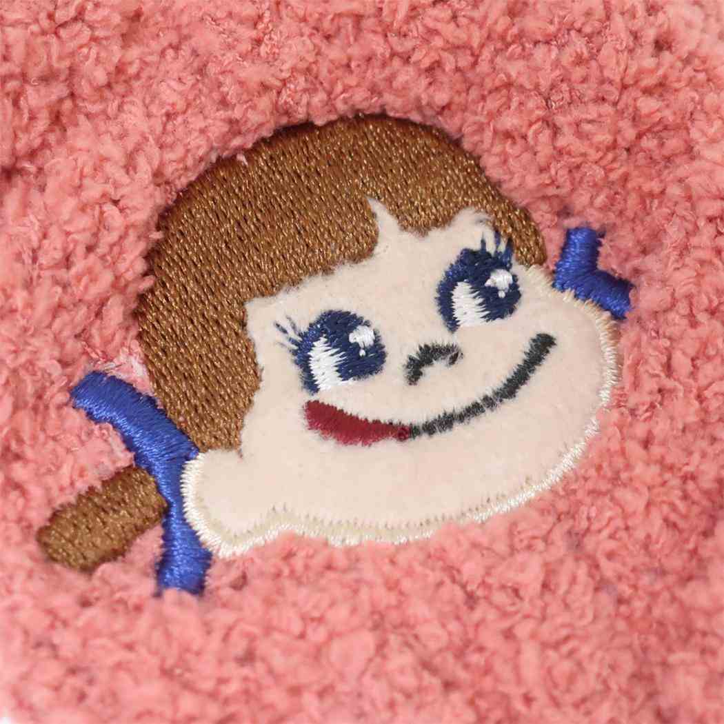もこもこルームソックス 女性用防寒靴下 ペコちゃん ピンク フレンズヒル ウォーマー雑貨 防寒対策