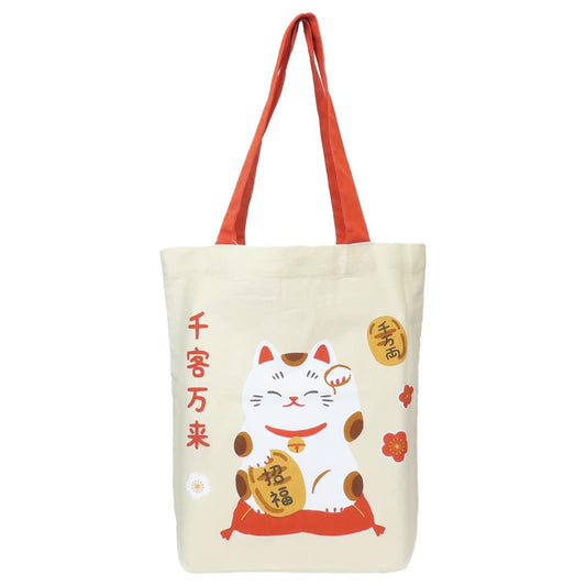A4トート トートバッグ フクマネキネコ ベージュ フレンズヒル FRIENDSHILL 手提げかばん かわいい メール便可