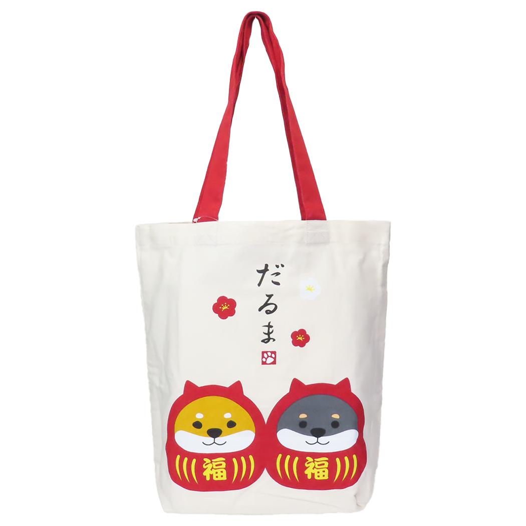 A4トート トートバッグ シバクロダルマ アイボリー フレンズヒル FRIENDSHILL 手提げかばん かわいい メール便可