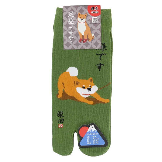 足袋ソックス S 女性用靴下 柴田さん いやいやしばたさん フレンズヒル 23-26cm 柴犬 大人用靴下 メール便可