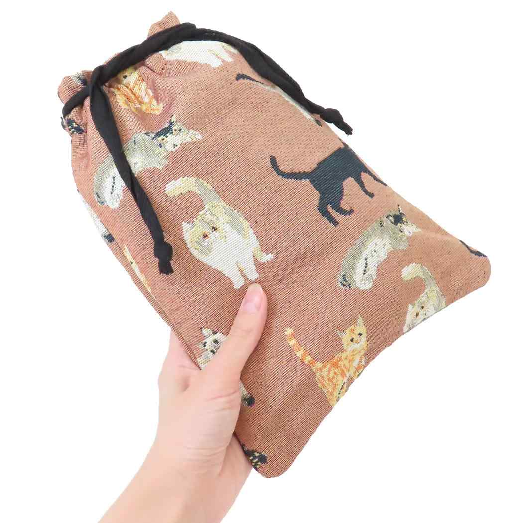 きんちゃくポーチ 巾着 メニーキャット オレンジ ねこ フレンズヒル 小物入れ かわいい メール便可
