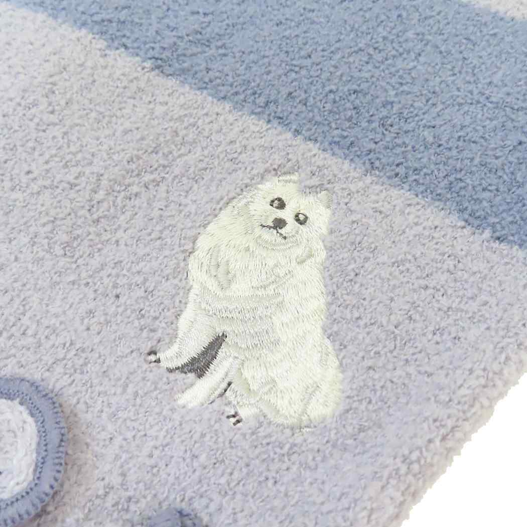 もこもこ腹巻き はらまき ムームーサモエド ブルー フレンズヒル 防寒用品 寒さ対策 ウォーマー雑貨