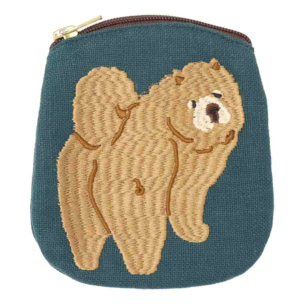 刺繍ポーチ ミニポーチ ouaf ouaf＆miaou marche チャウチャウ いぬ フレンズヒル かわいい 小物入れ プレゼント メール便可