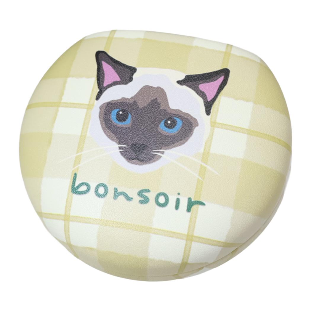 アクセサリーケース アクセサリー収納 ouaf ouaf＆miaou marche サイアミチェック イエロー ねこ フレンズヒル FRIENDSHILL 小物入れ ミラー 鏡付き かわいい