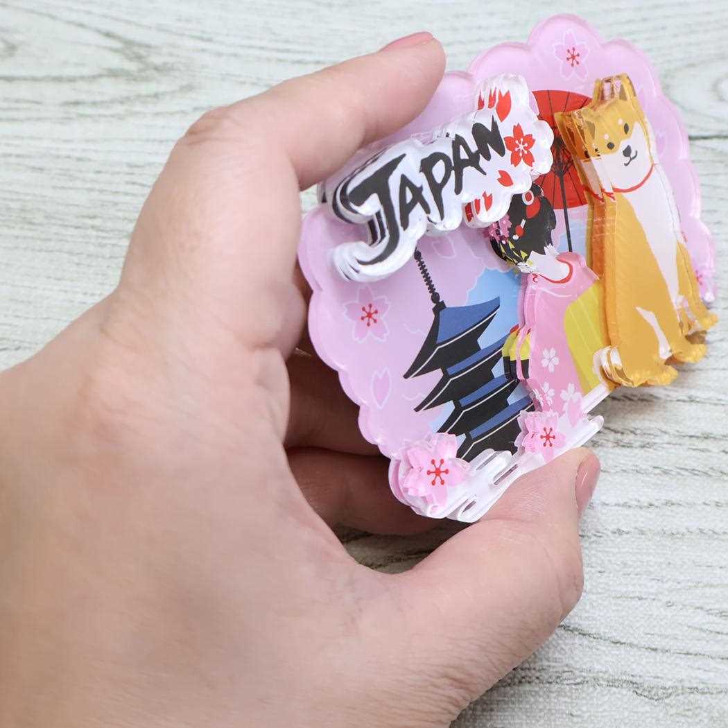 マグネット 磁石 さくらみやこしばた PINK いぬ フレンズヒル プレゼント お土産 かわいい メール便可