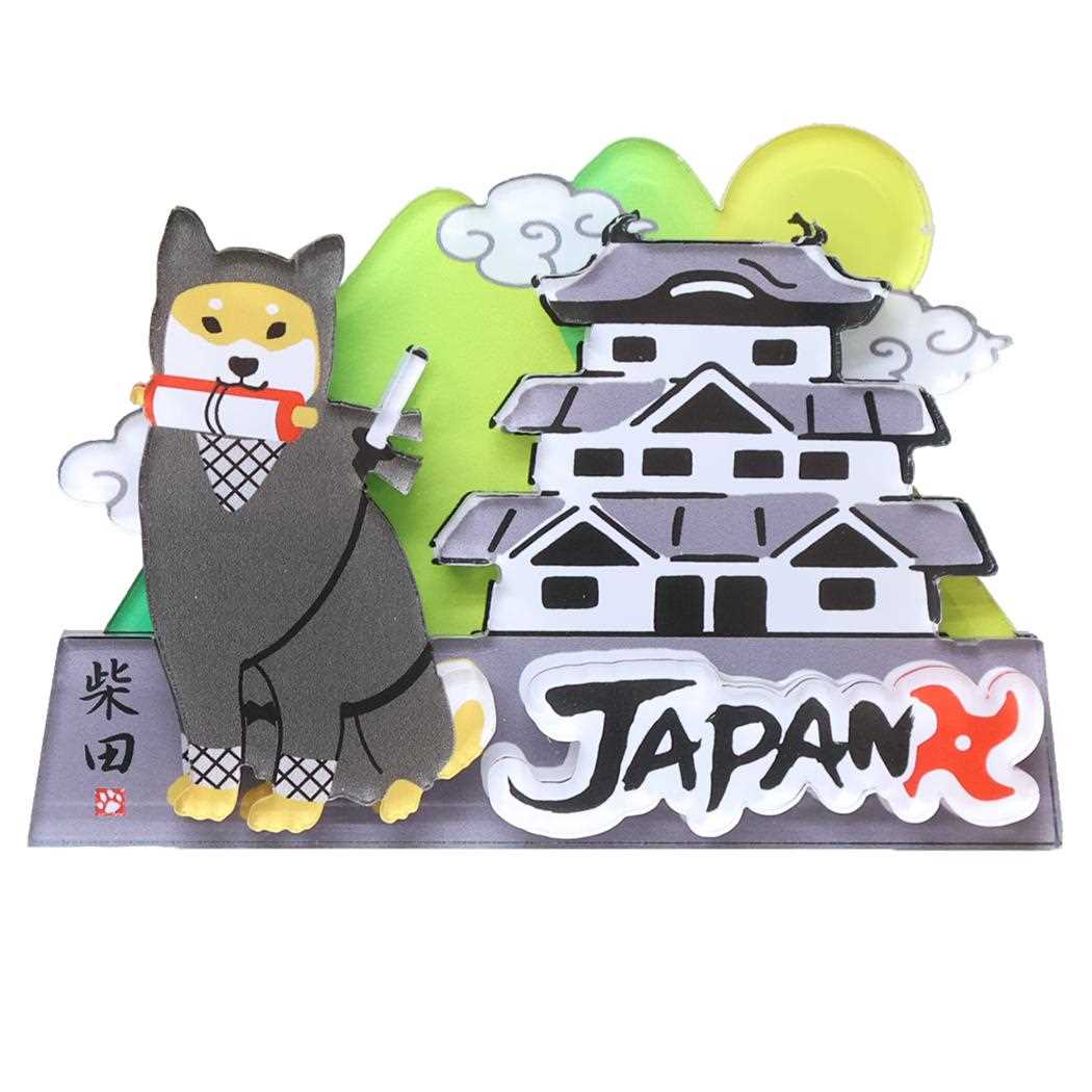 マグネット 磁石 しばたでござる GRAY いぬ フレンズヒル プレゼント お土産 かわいい メール便可