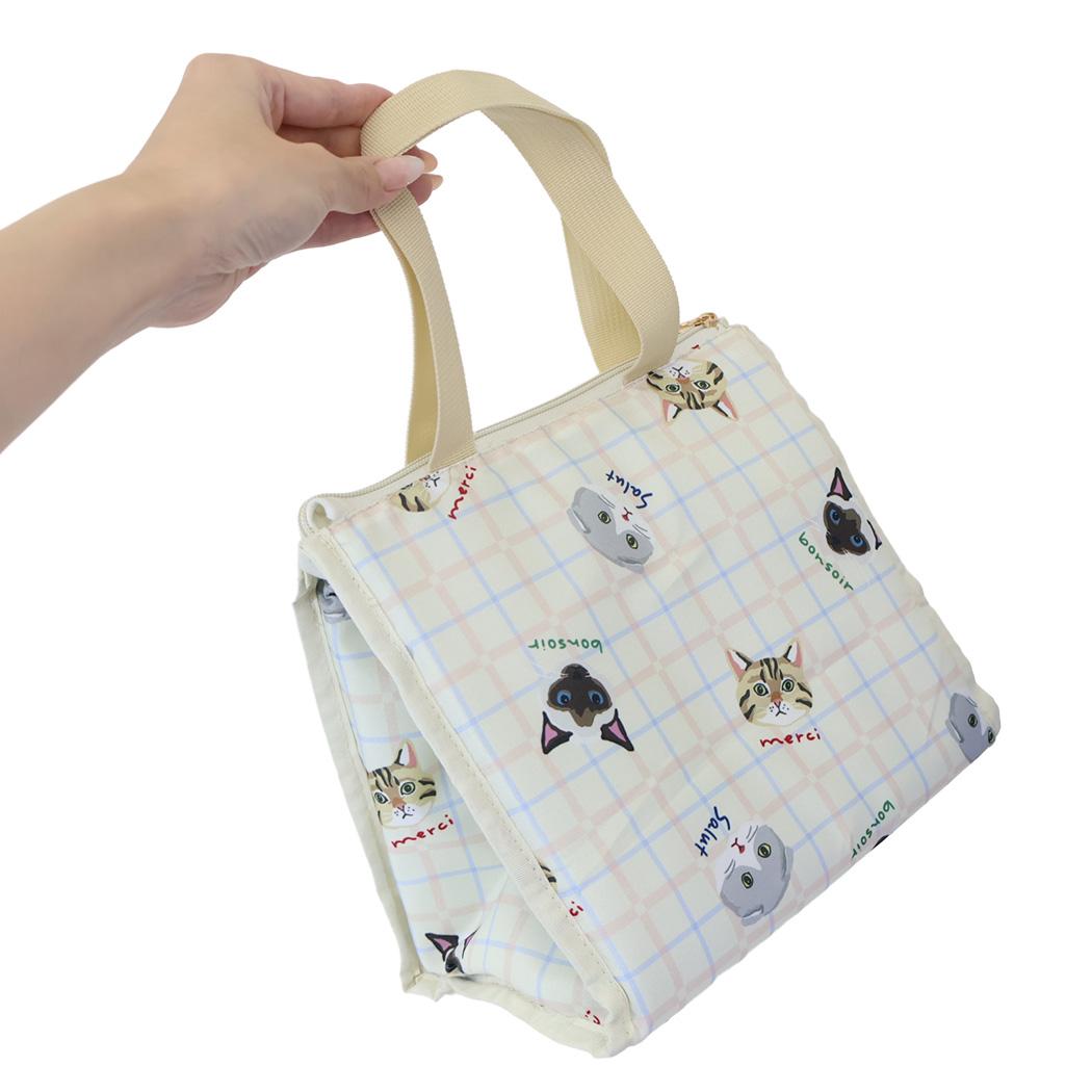 スクエアランチバッグ ランチトート ミャウキャット ねこ フレンズヒル お弁当バッグ かわいい