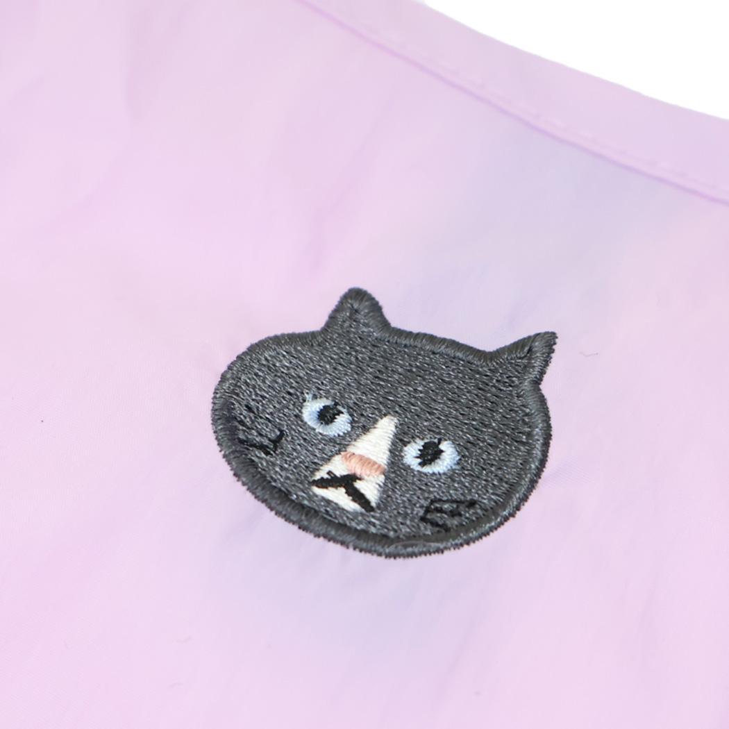 巾着付エコバッグS ショッピングバッグ シロクロニャン ねこ フレンズヒル お買い物かばん かわいい エコバッグ メール便可