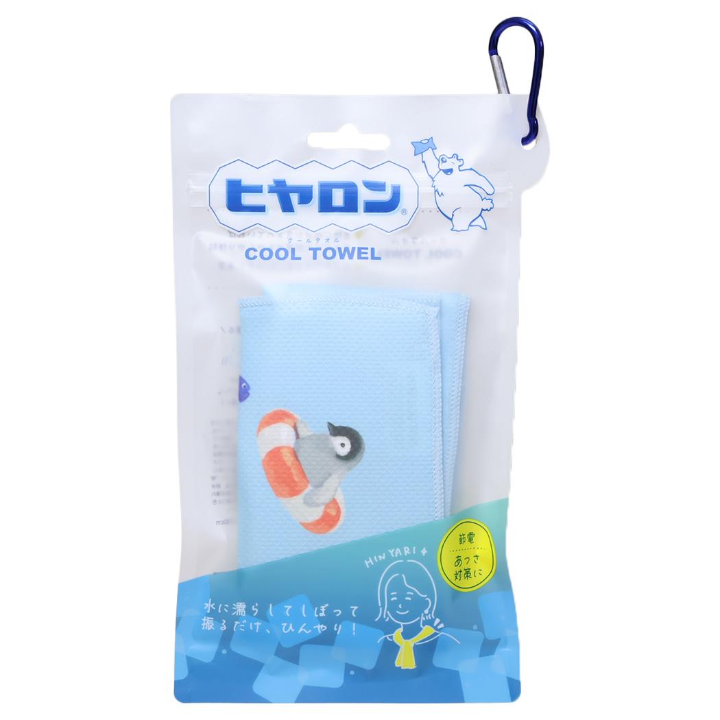 ヒヤロン クールタオル 夏用ひんやりロングタオル ノースペンギン フレンズヒル 熱中症対策 アウトドア用品 グッズ メール便可 シネマコレクション