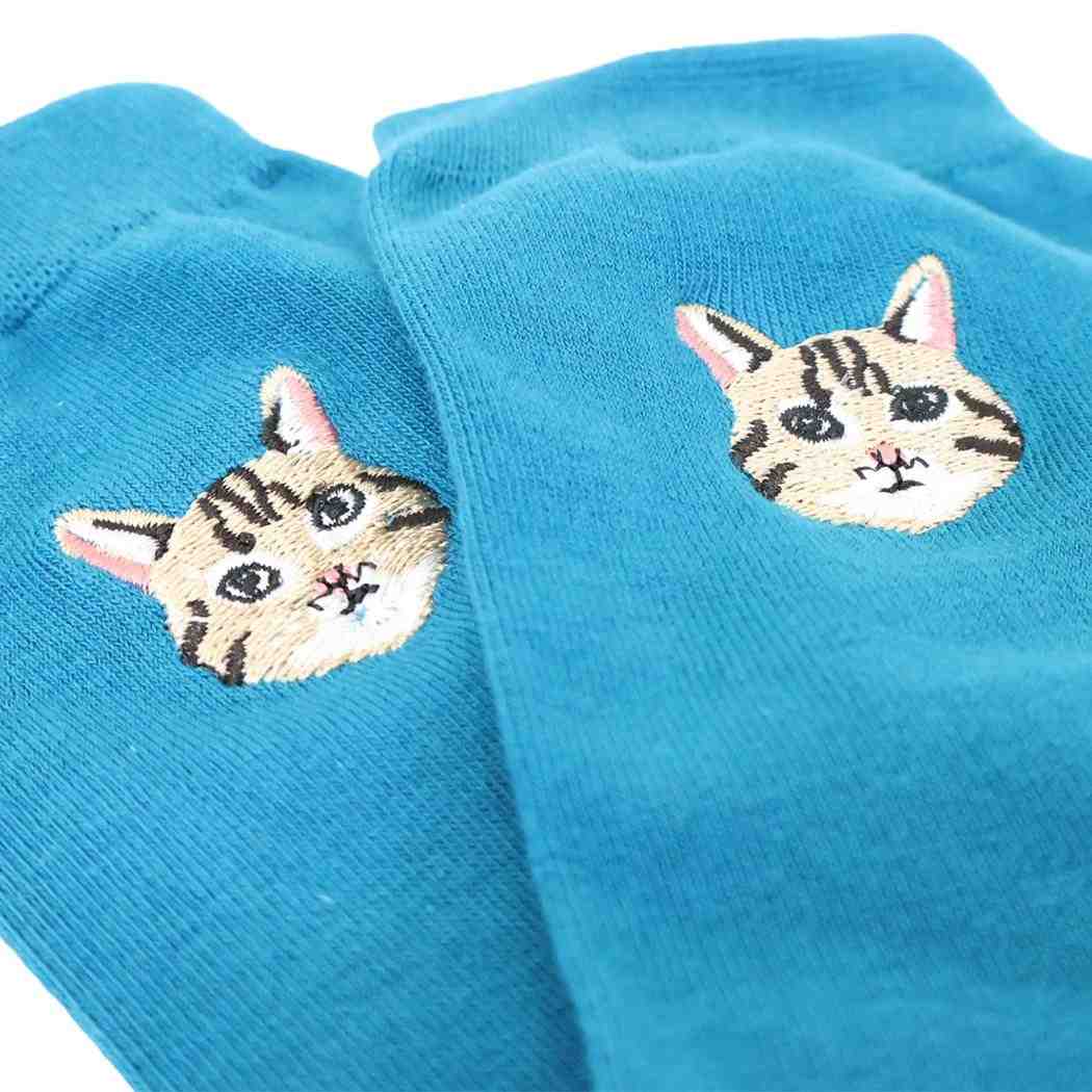 刺繍ソックス 女性用靴下 ティーグルキャット ねこ フレンズヒル ギフト プレゼント レディースソックス メール便可