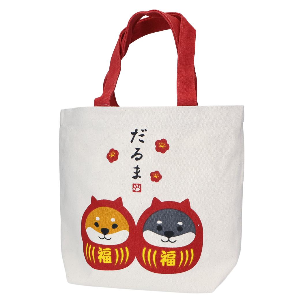 トートＭ トートバッグ しばくろだるま いぬ フレンズヒル 手提げかばん かわいい