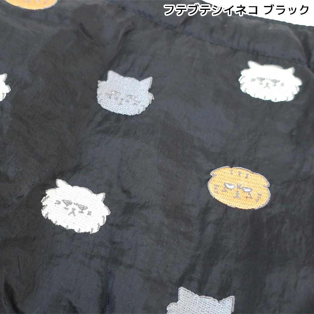yuru yuru ミニトート パテッドスクエアトート フテブテシイネコ ブラック フレンズヒル
