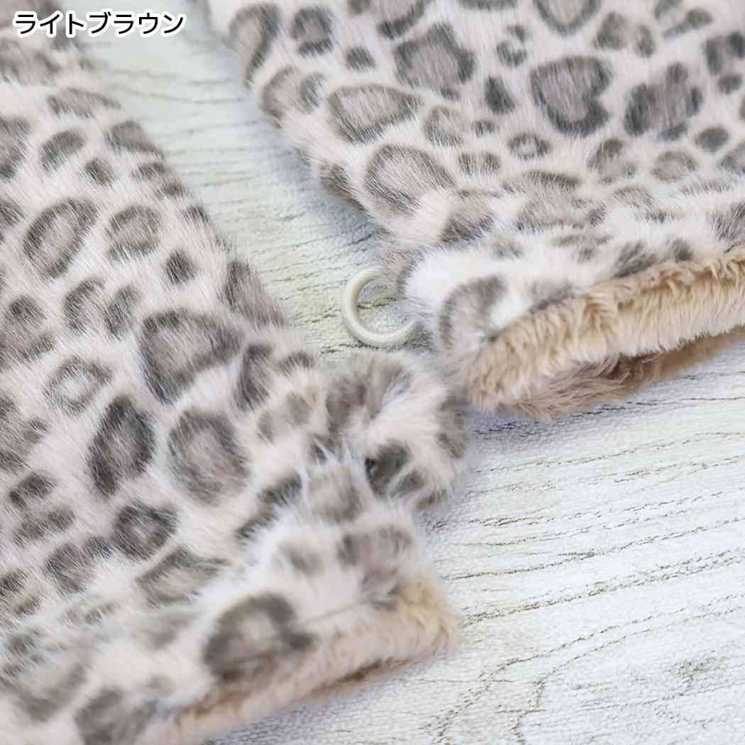 ネコファーフレンズ 手袋 指ぬきグローブ ライトブラウン フレンズヒル
