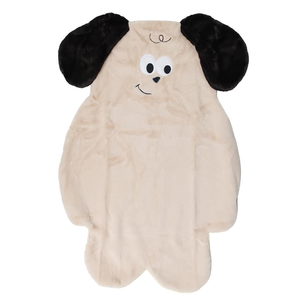 mate Fluffy Zoo ひざ掛け毛布 ダイカットブランケット ラスカール アイボリー フレンズヒル