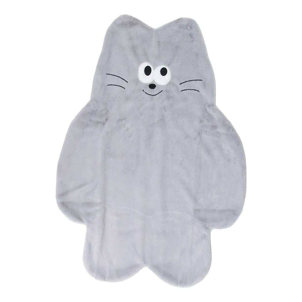 mate Fluffy Zoo ひざ掛け毛布 ダイカットブランケット ミルル グレイ フレンズヒル