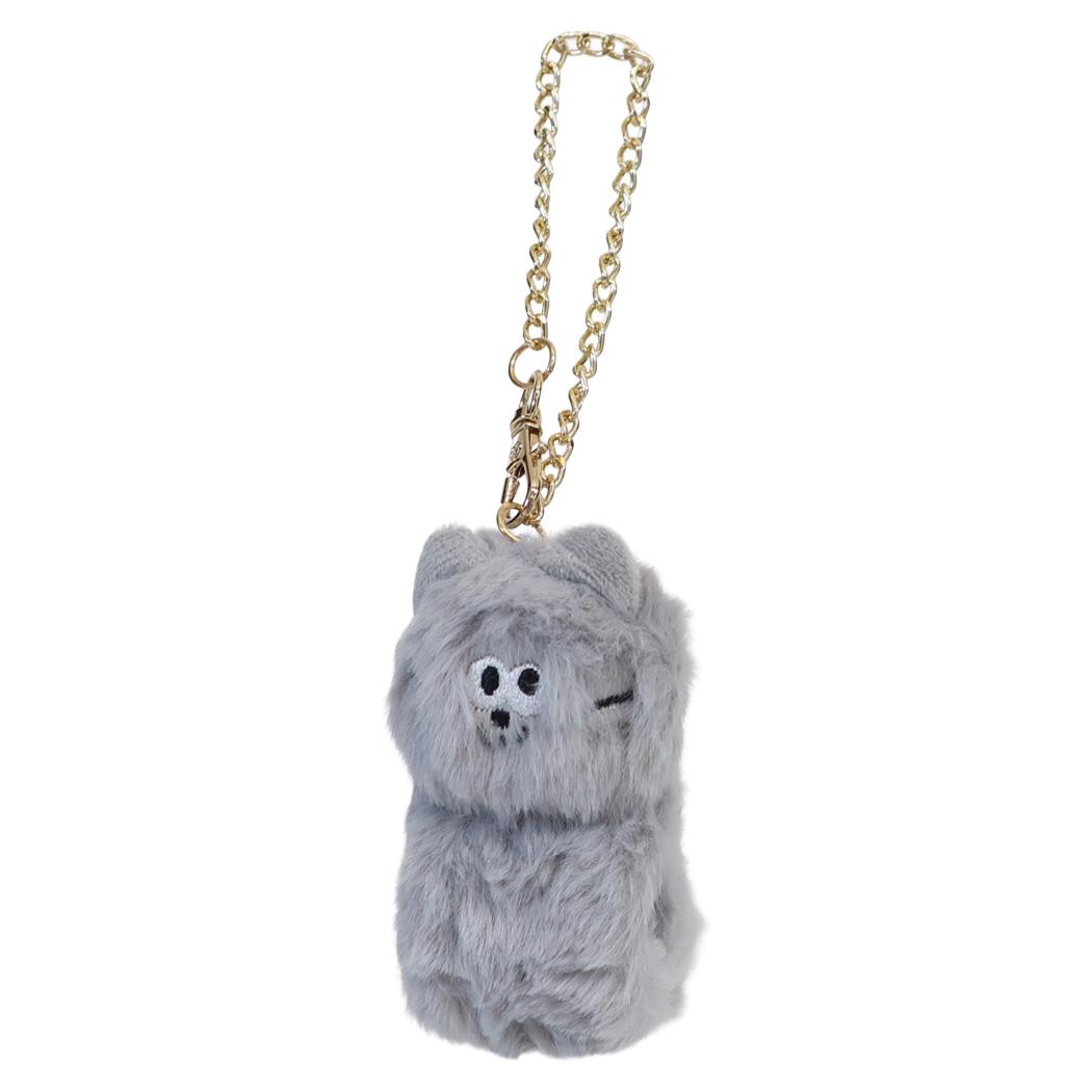 mate Fluffy Zoo バッグチャーム グローブホルダー ミルル グレイ フレンズヒル