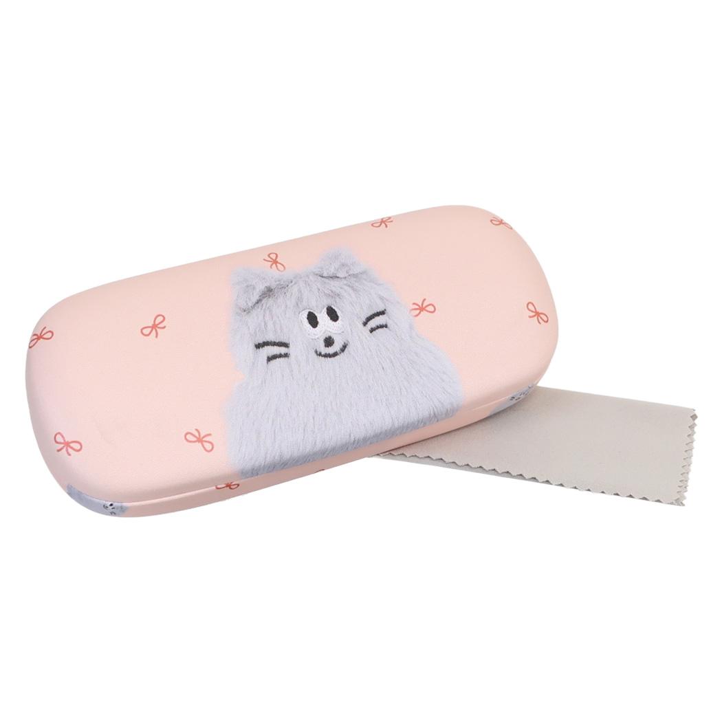 mate Fluffy Zoo 眼鏡ケース クロス付きメガネケース コロリンミルル ピンク フレンズヒル