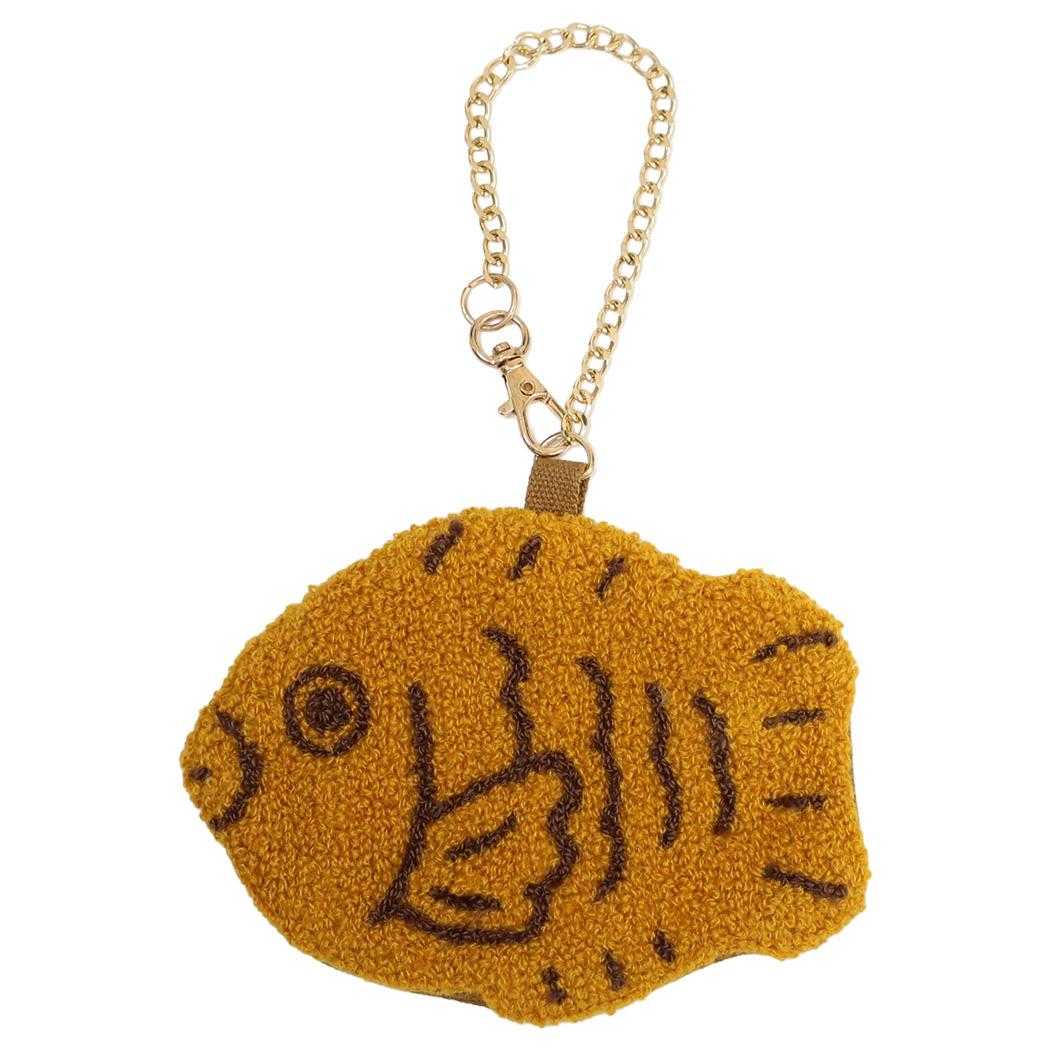 ミニポーチ サガラ刺繍ポーチ 食べ物 タイヤキ ブラウン フレンズヒル