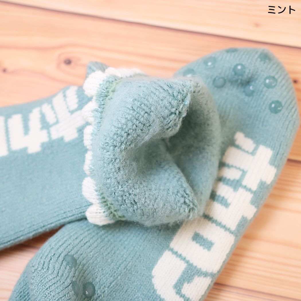HOKARON 靴下 ピコットホカロン 裏起毛ソックス ミント フレンズヒル
