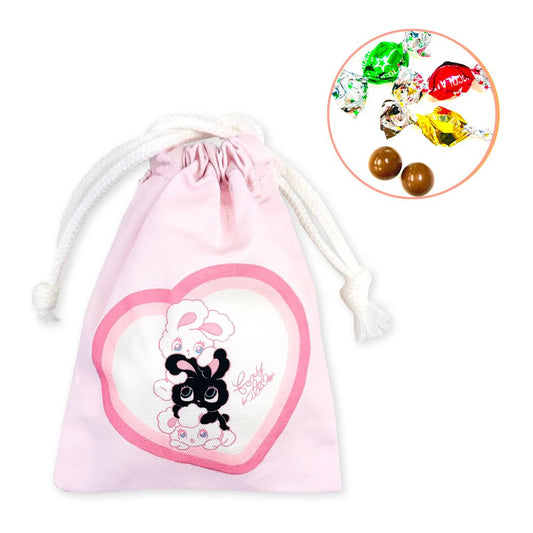 お菓子巾着ギフト チョコ3袋入り お菓子 foxy illustrations Bunny and Black Bunny フロンティア プレゼント プチギフト