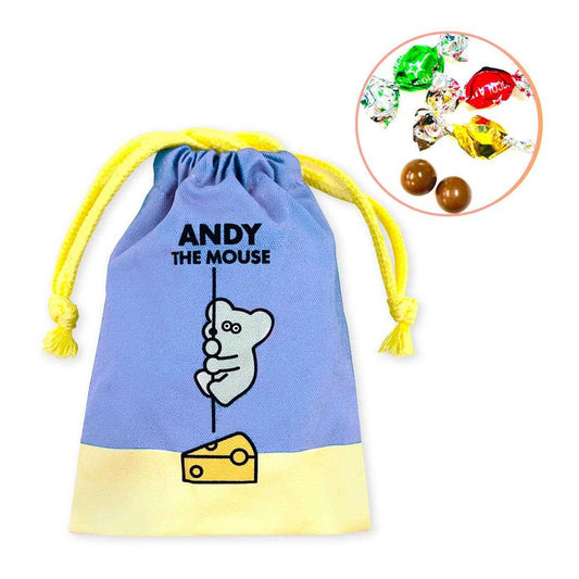 お菓子巾着ギフト 小石チョコ3袋入り お菓子 ねずみのANDY mission アンディ フロンティア プレゼント プチギフト