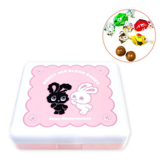 小物入れギフト チョコ10個入り お菓子 foxy illustrations Bunny and Black Bunny フロンティア プレゼント プチギフト