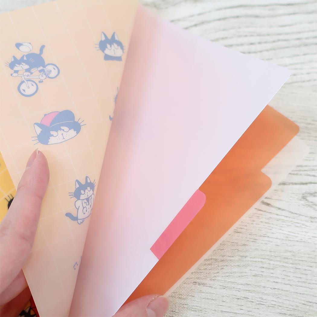 ポケット付きA5クリアファイル ポケットファイル ヒダカナオト クリエイターズサーカス ねこ フロンティア 新学期準備文具 ミニファイル CREATORS CIRCUS メール便可