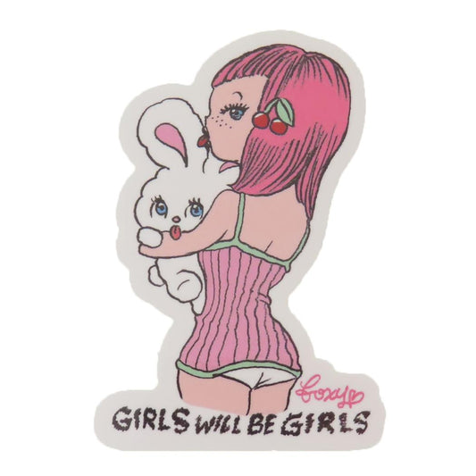 CREATORS CIRCUS クリエイターズサーカス ステッカー foxy illustrations Girls Will Be Girls フロンティア 耐水 耐光 デコシール スマホステッカー メール便可