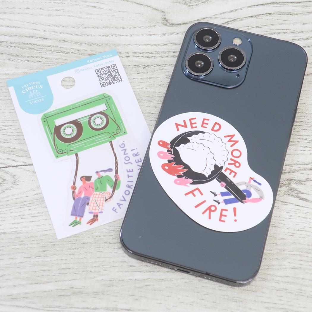 CREATORS CIRCUS クリエイターズサーカス Vol.2 ステッカー Koizumi Yumi Favorite song フロンティア 耐水 耐光 デコシール スマホステッカー メール便可