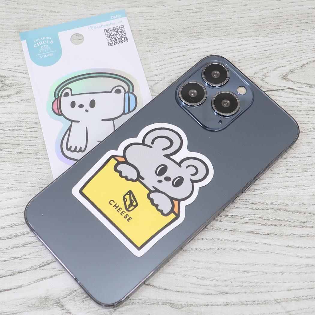 CREATORS CIRCUS クリエイターズサーカス Vol.3 ステッカー Daffy チーズinマウス maruuun フロンティア 耐水 耐光 デコシール ダイカットシール スマホステッカー メール便可
