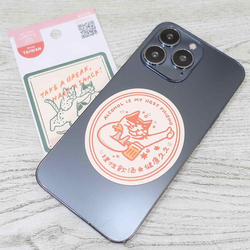 CREATORS CIRCUS クリエイターズサーカス Vol.3 ステッカー 黒白小姐 Sip Slower フロンティア 耐水 耐光 デコシール ダイカットシール スマホステッカー メール便可