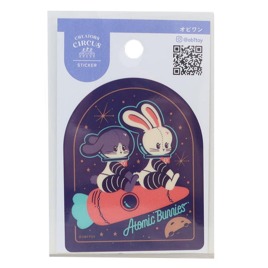 クリエイターズサーカス ダイカットシール ステッカー オビワン OB1TOY Atomic Bunnies フロンティア 耐水 耐光 デコシール CREATORS CIRCUS グッズ メール便可 シネマコレクション