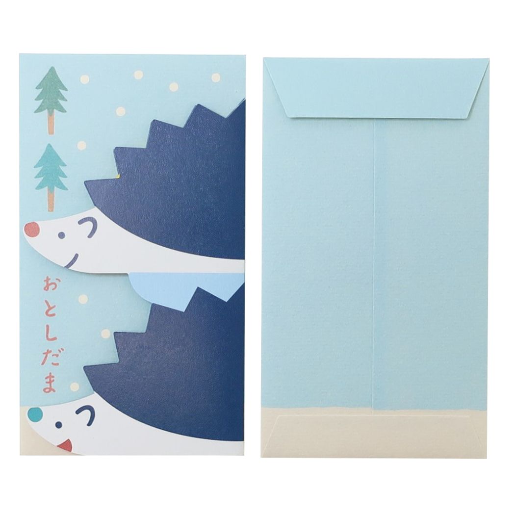 立体ポチ袋2枚セット ぽち袋 はりねずみ フロンティア お年玉袋 金封 和風文具 かわいい メール便可